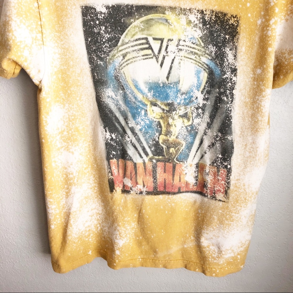 TULTEX Van Halen Distressed Fan Art Graphic T-Shirt M Grunge Retro Band Tee - Picture 4 of 8